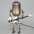 Vintage Metal Microphone Robot Desk Lamp