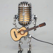 Vintage Metal Microphone Robot Desk Lamp