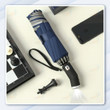 LED Automatic Windproof Reverse Umbrella With Reflective Stripe