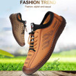 Men's casual soft leather tendon sole non-slip shoes