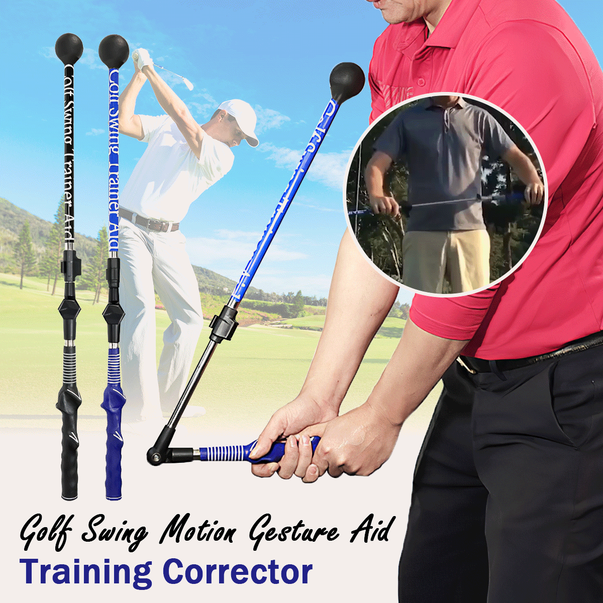 Golf Swing Motion Gesture Aid Training Corrector