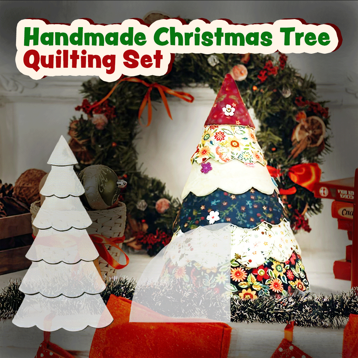 Handmade Christmas Tree Quilting Set With Tutorial