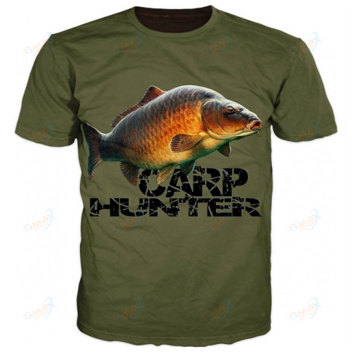 3D Fishing Print Men Women Casual Breathable Round Neck Short Sleeve Sports Oversized T-shirts