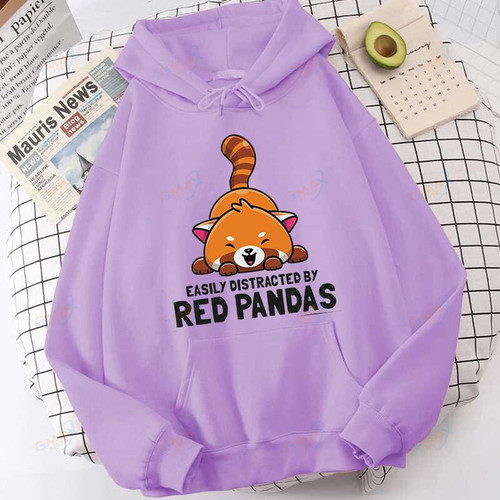 EASILY DISTRACTED BY RED PANDAS Sweatshirt Women