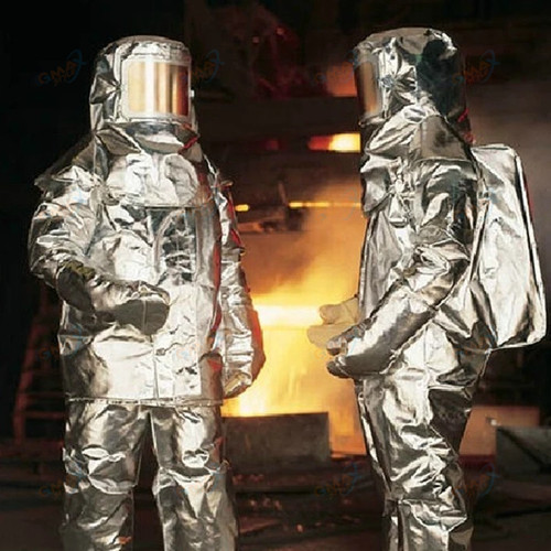 High Quality 500 Degree Thermal Radiation Heat Resistant Aluminized Suit Fireproof Clothes firefighter uniform