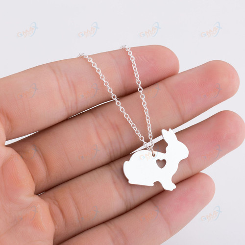 Rabbit Necklaces Pendants Basket Pet Bunny Charm Fashion Jewelry For Women Easter Gifts