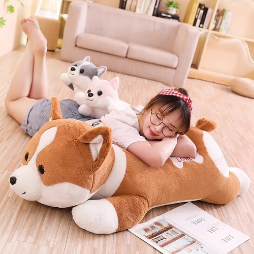 Lovely Corgi Dog Plush Toy Stuffed Soft Animal Shiba Inu Chai Pillow Cartoon Christmas Gift for Children Girls