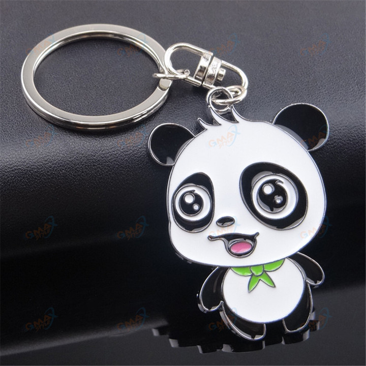 Cute Creative Cartoon Keychain Alloy Jewelry Animal Panda Key