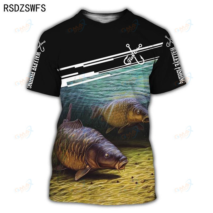 Fishing 3D Print Men T Shirt