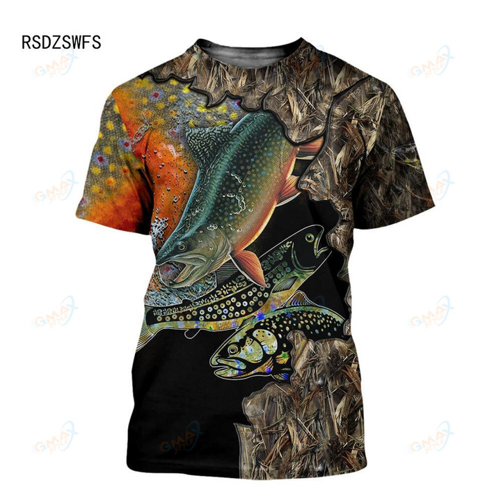 Fashion Mens t-shirt Love Fishing 3D Printed Harajuku Short sleeve T shirts