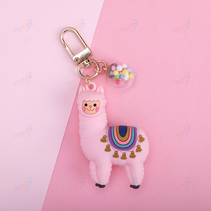 Alpaca Keychain Llama Key Chain Women Bag