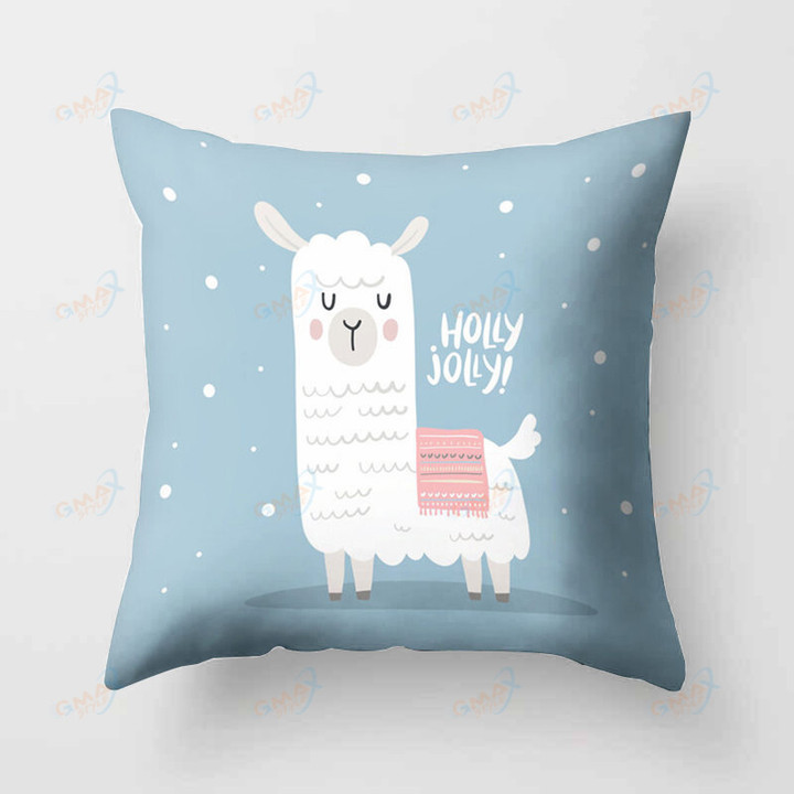 Alpaca Cushion Cover Polyester Decorative Pillows