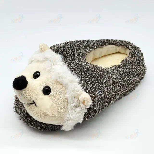 Hedgehog Fur Slippers Fluffy Shoes Funny Men Women Winter Slippers Custom Slippers Home House Slippers