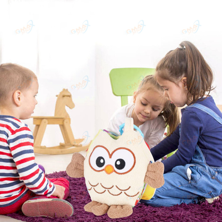 Cute Owl Plush Book Soft Cloth Books Toddler Newborn Early Learning Develop Cognize Reading Puzzle Book Toys