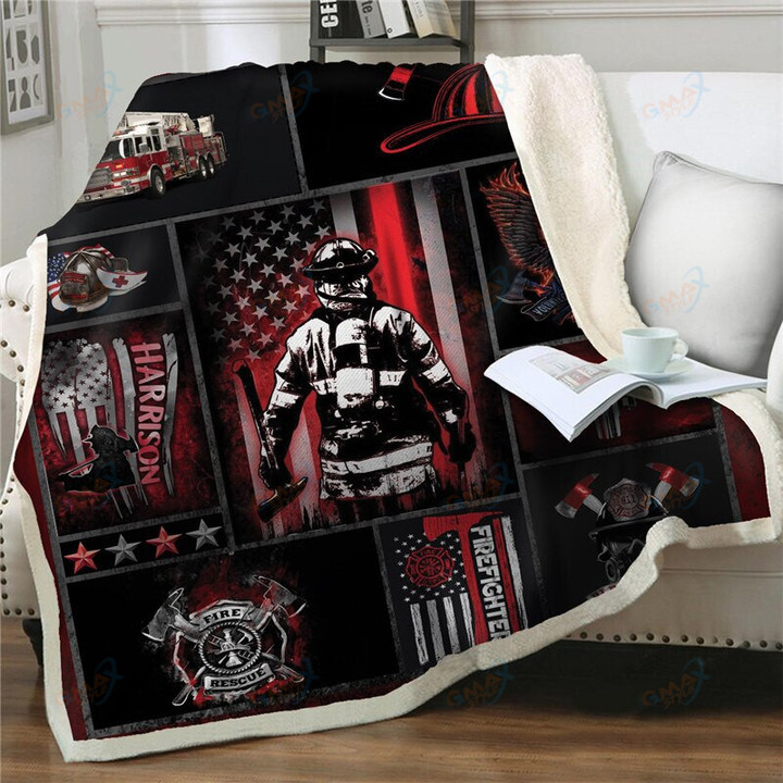 3D Thicken Throw Blanket Brave firefighter printing Sherpa Blankets Couch quilt cover Soft Plush Bedspread Bedding Home textiles
