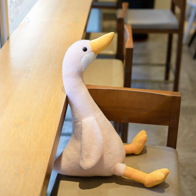 40/50CM Cute Fluffy Duck Plush Toy Animal Cartoon Goose Doll Fashion Simulation Stuffed Swan Kids Birthday Gift Kawaii