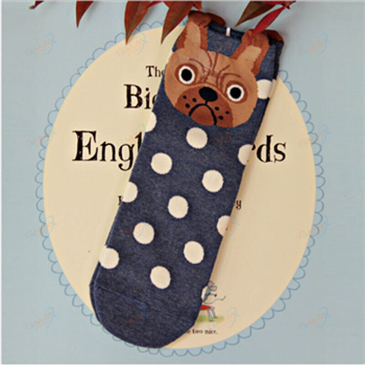 New Autumn Winter Womens Socks Small Ear Cartoon Animal Series Cute Dog Harajuku Funny Corgi Husky Socks Gifts