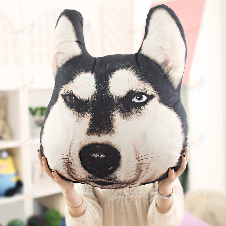 New Hot 3D Samoyed Husky Dog Plush Toy Dolls Stuffed Animal Dog Pillow Home Car Decoration Creative Birthday Gift