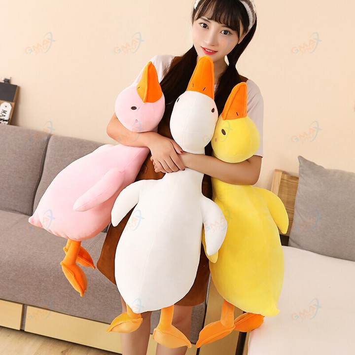 Kawaii Big White Duck Plush Toy Stuffed Animals Goose Soft Cute Sleeping Pillow High Quality Doll Christmas Gifts for Kids Girls