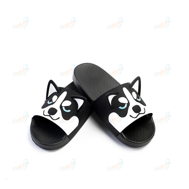 Summer Corgi Dog Cat Tiger Ear Indoor Slippers Cartoon Animals toy Flip Flops Anti-slip Men&Women Home Shoes Beach Sandals New
