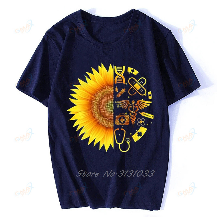 Sunflower Nurse Gift Nurse TShirt Gift For Nurse Nursing T-Shirt Quarantine Nurse Hero Shirt Nursing School Tees