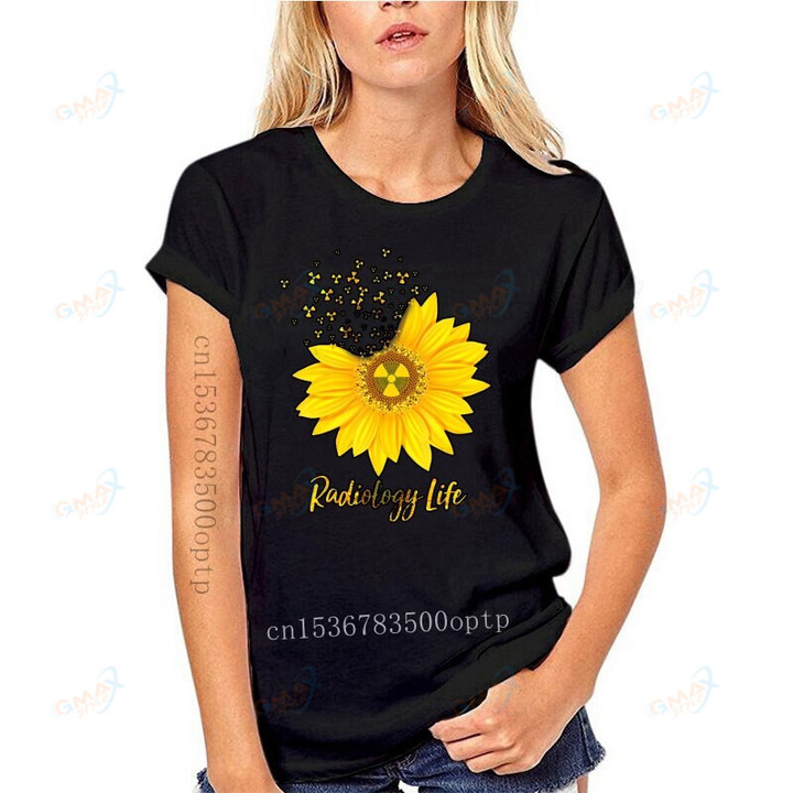 New Men Funny T Shirt Fashion tshirt Radiology Life Sunflower Version Women t-shirt
