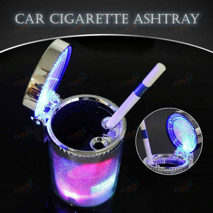 Car Cigarette Cigar Ashtray with LED Light