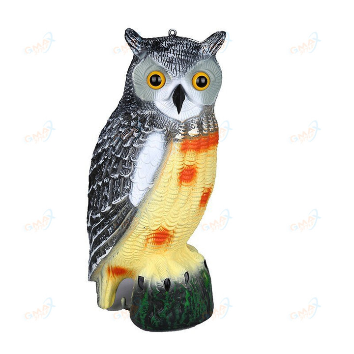 Decorative Owl Realistic Animal Scarecrow Simulation Owl Hunting Decoys Repel Birds Home Lawn Garden Decoration Art Sculpture