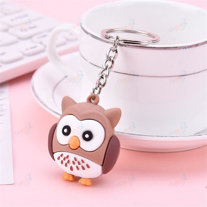 Cute Owl Key Animal Car Pendant Keyring For Women Student Boy Girl Gift Party Birthday Gift Kawaii Bag Ornament