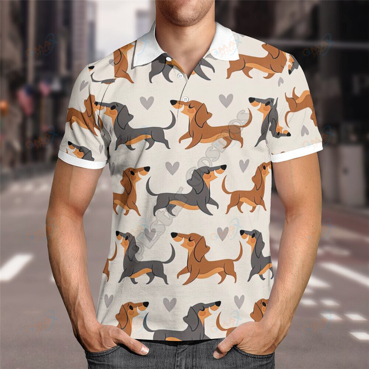 Dachshund 3D All over print Polo Shirt