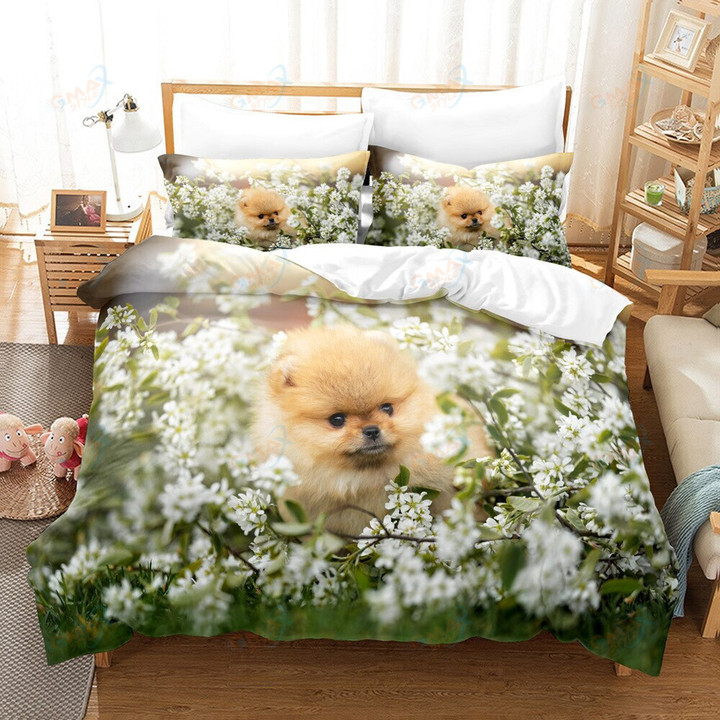 Dog Duvet Cover Set, Pet Animal Print Bedding Set