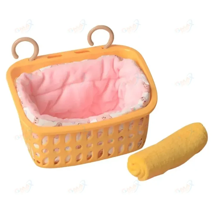 Small Animals Rat  Basket Bed with Removable Cushion Blanket