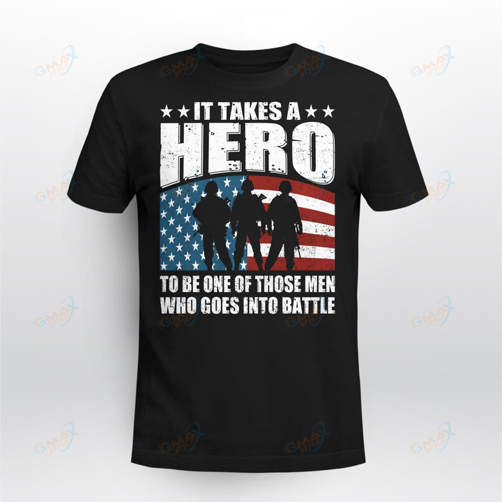It-takes-a-hero-to veterans t shirt