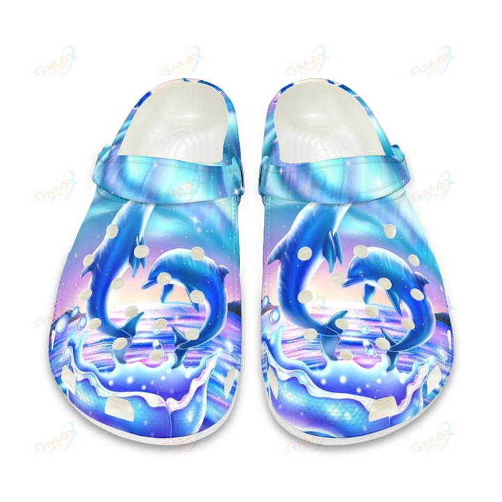 Cute Dolphin Summer Beach Hole Shoes