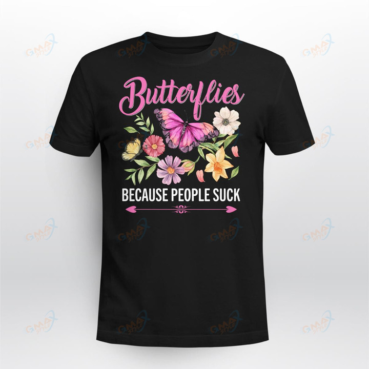 Butterflies-because-people-T-Shirt