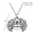 'You Are My Sunshine' Open Locket Sunflower Pendant Necklace Worldwide
