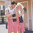 American Flag Unisex Overalls Shorts Worldwide