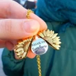 'You Are My Sunshine' Open Locket Sunflower Pendant Necklace Worldwide