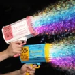 Automatic Unleash Rocket Bubble Gun with 69 Holes for Children Worldwide