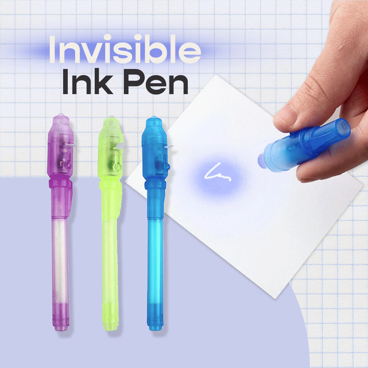 Invisible Ink Pen with UV Light Magic Marker