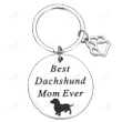 Hot Dog Owner Gifts Keychain Pendant Best Dachshund Mom Ever Key Chain