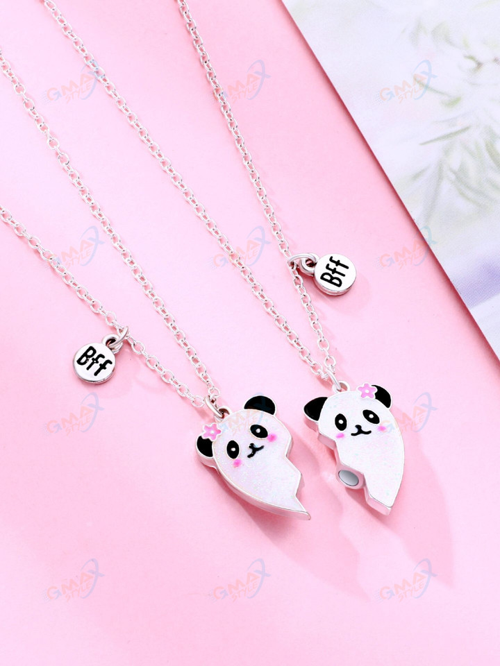 Panda Best Friends Pendant Necklace Chain
