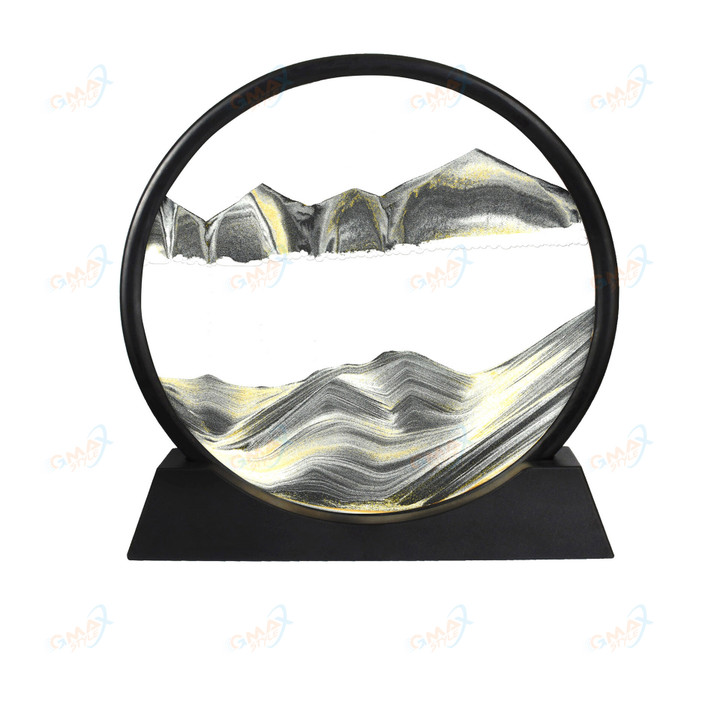 Round Landscape Moving Sand Picture Arts Worldwide
