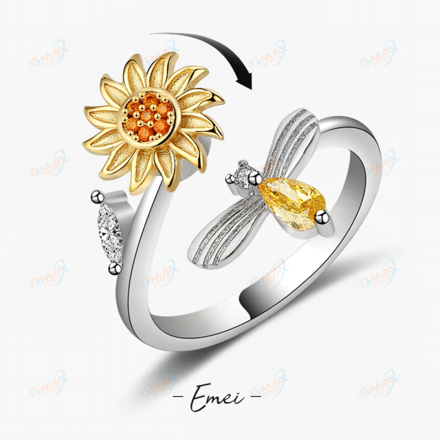 Anti Stress Rotating Sunflower Fidget Ring for Women Worldwide