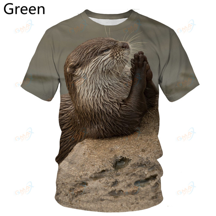Otter Animals 3D Funny T-Shirt