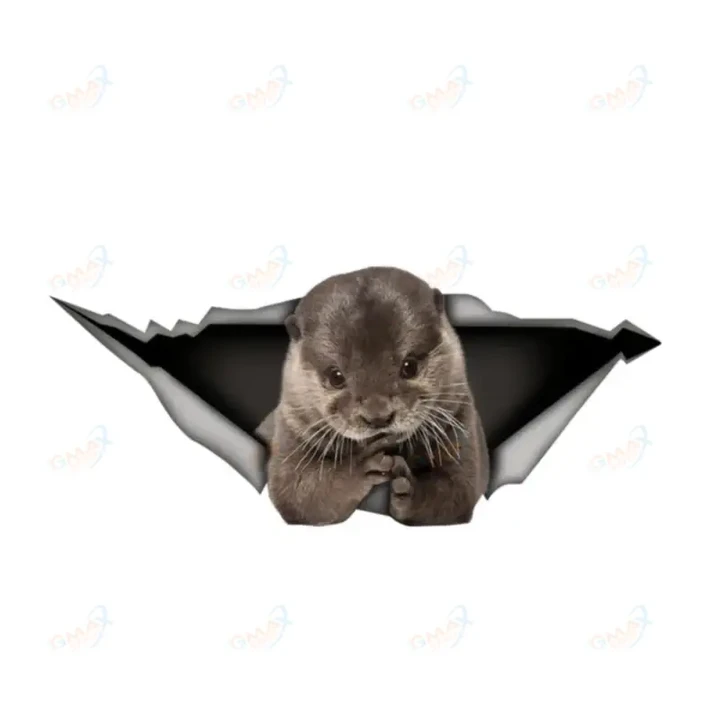 Car Sticker Decal Creative 3D Otter Animal
