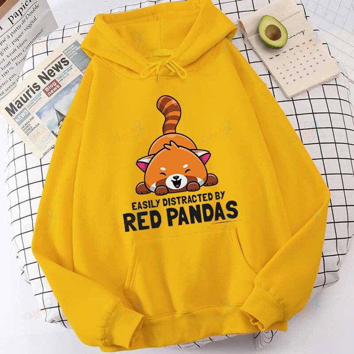 EASILY DISTRACTED BY RED PANDAS Sweatshirt Women
