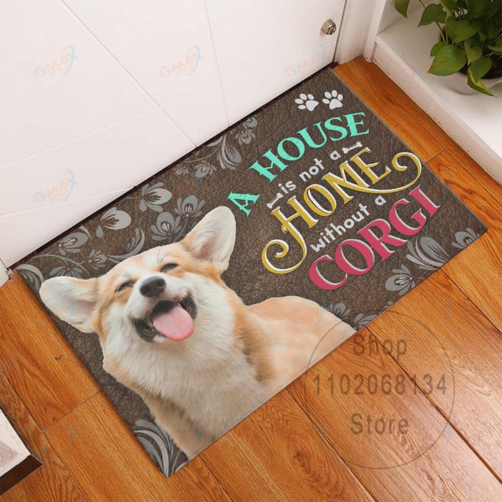 A House Is Not A Home Without Dog Pet Welcome Mats Corgi Lovers