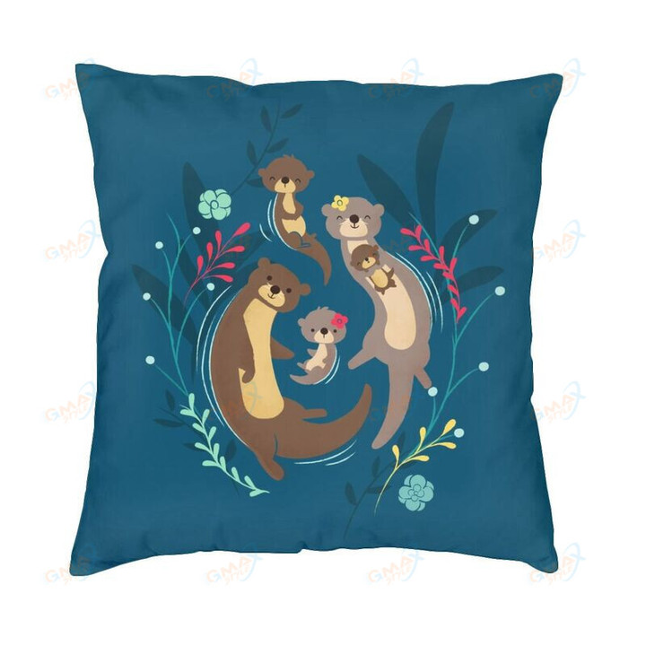 Otter Family Cushion Covers