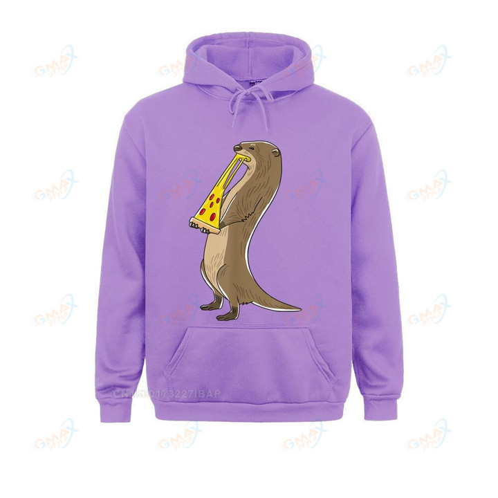 Otter Eating Pizza Funny Hoodies